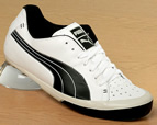 French 77 2 White/Black Leather Trainers