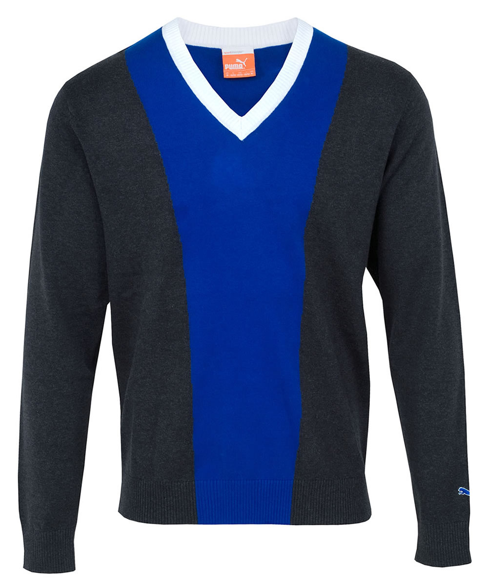 Puma Golf Colourblock Sweater Dark Grey Heather