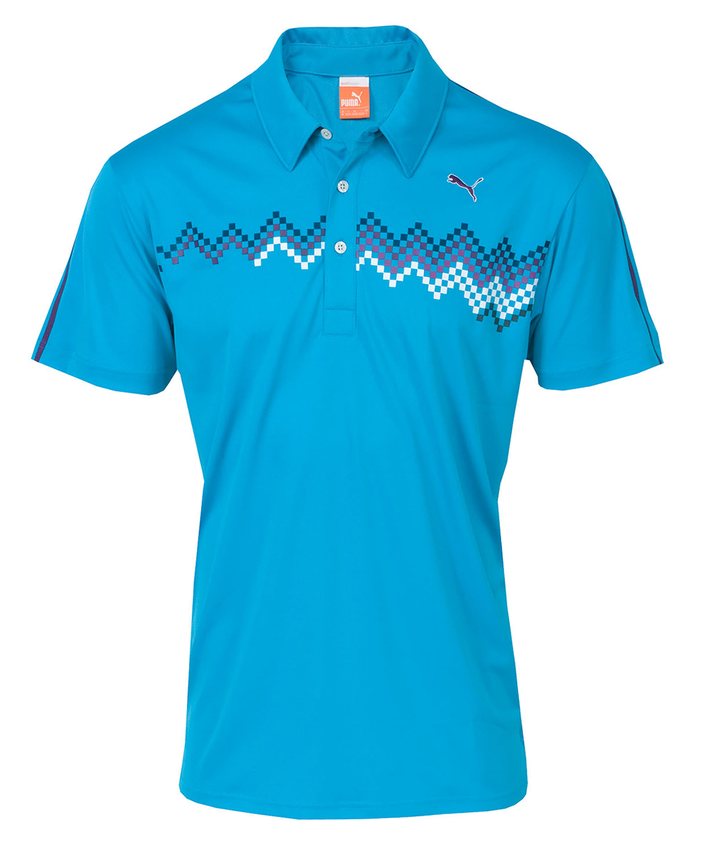 Golf Kinetic Graphic Polo Shirt Vivid Blue