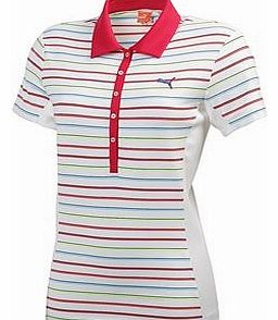 Ladies Yarn Dye Stripe Polo Shirt