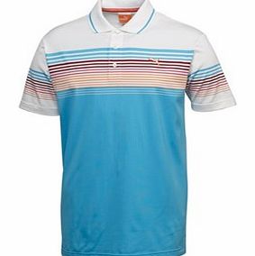 Mens Colourblock Stripe Polo Shirt