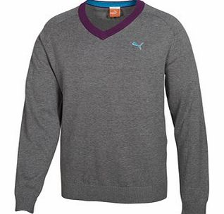 Puma Golf Mens V-Neck Cotton Sweater