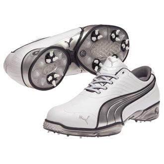 Puma Cell Fusion Golf Shoes (White/Silver/Black)