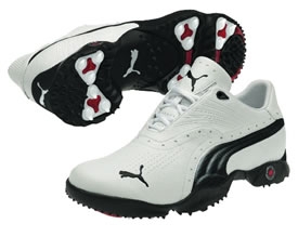 Puma Golf Scramble Shoe White/Black/Red