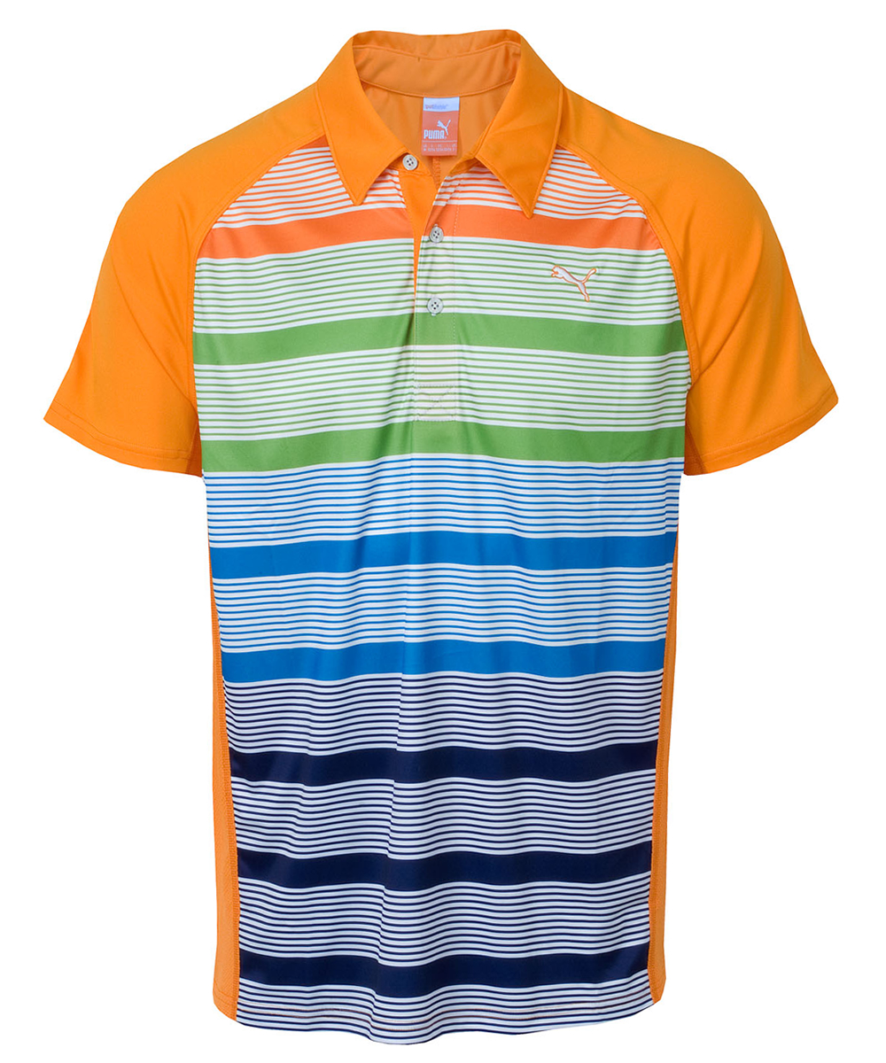 Golf Tech Raglan Stripe Polo Shirt