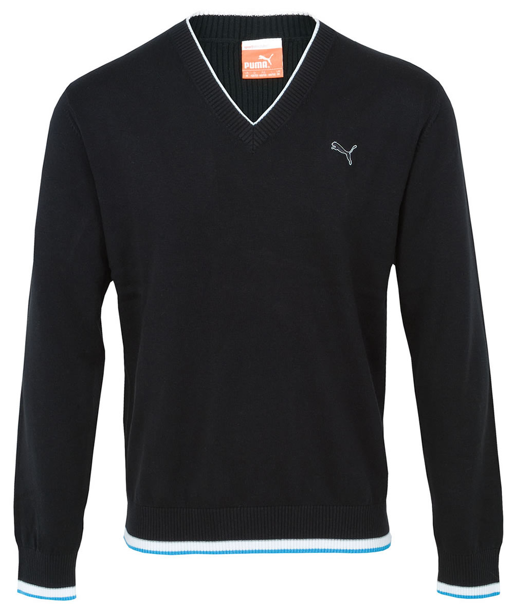 Golf V Neck Sweater Black