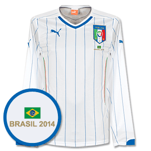 Italy Away L/S Shirt 2014 2015 Inc Free Brazil