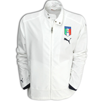 Italy Woven Jacket - White/Navy.