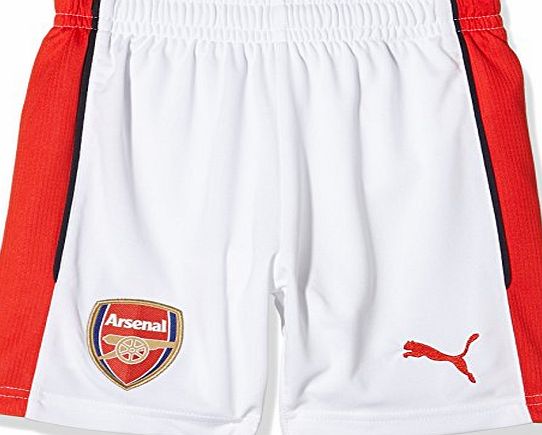 Puma Kids Arsenal Football Club Home 16-17 Replica Football Shorts - White, 9 - 10 Years