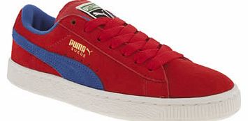 kids puma red suede classic boys youth