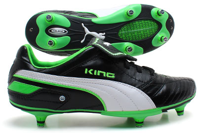 King Finale SG Football Boots Black/White/Green