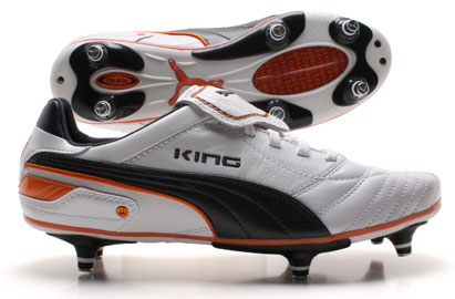 Puma King Finale SG Football Boots White/Navy/Orange