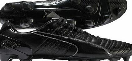King II FG Football Boots Black/Aged Silver
