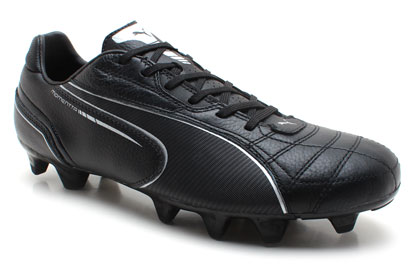 Puma King Momentta FG Football Boots Black/Black/Silver