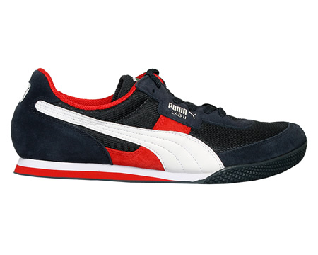 Puma Lab II Navy/Red/White Mesh/Suede Trainers