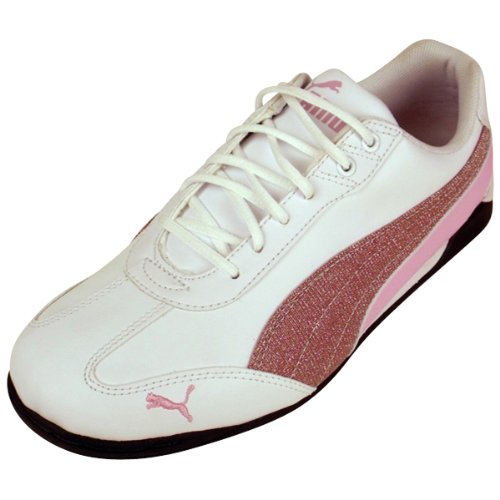 Puma Ladies Puma Delor Cat Bling White Trainers Lace Up Shoes Womens Trainer UK 3.5
