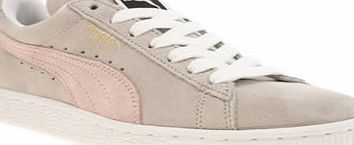 Light Grey Suede Classic Trainers