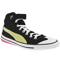 Male 917 Mid Fun Pack Fabric Upper Fashion Trainers in Black and White