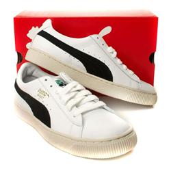 Puma Male Basket 68 Leather Upper Fashion Trainers in White