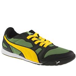 Puma Male Hawaii Xt Manmade Upper Fashion Trainers in Black and Green