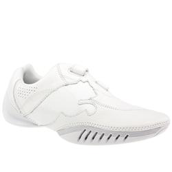 Puma Male Induction Distressed Leather Upper Fashion Trainers in White