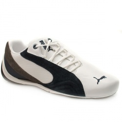 Puma Male Inflection Leather Upper Fashion Trainers in White and Navy