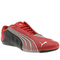 Puma Male Siluro Leather Upper Fashion Trainers in Red