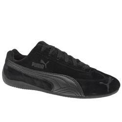 Male Speed Cat Sd Suede Upper Fashion Trainers in Black