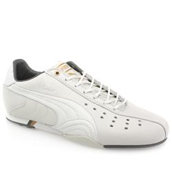 Puma Male Sprint 2 Lux Leather Upper Fashion Trainers in Stone
