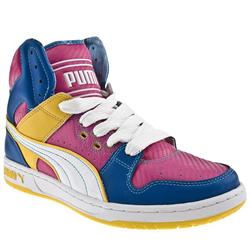 Puma Male Unlimited Hi Leather Upper Fashion Trainers in Multi, White and Silver