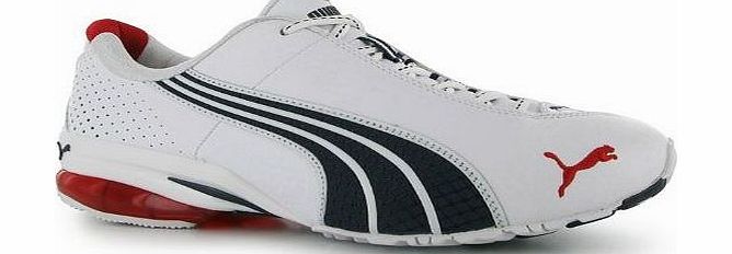 Puma Mens Jago Leather Trainers Mens White/Blu/Red 11