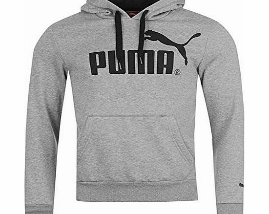 Puma Mens No 1 Logo Hoody Mens Grey/Black XL