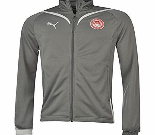 Puma Mens Olymp Football Jacket Tracksuit Top Zipped Front Elasticated Cuffs Grey XL