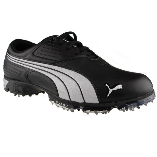 Puma Mens Spark Sport Golf Shoes - Black/White/Yellow - UK 10