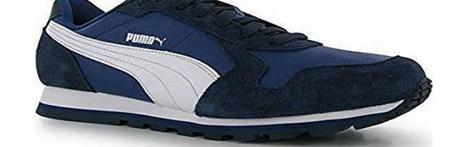 Puma Mens ST Runner L Running Jogging Training Sport Shoes Walking Trainers Blue/White UK 10