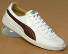 Pele 76 White/Brown Leather Trainers