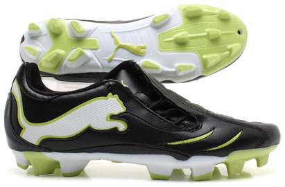 Puma PowerCat 3.10 FG Football Boots Blk/Silver/Lime