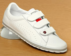 Puma Referee White/Red Leather Velcro Trainers