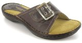 Relax Shoe `Sand 2` Ladies Leather Mule Sandals With Buckle Feature - Brown (Cedar) - 4 UK