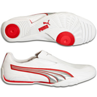 Puma Ryu Slip On Trainers - White/Silver/Red.