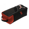 Fabric: 600D polyester TPE back, mesh inserted panel.  Profile: Large capacity shoe bag. Zipped open