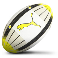 V1 08 Rugby Mini Ball - White/Yellow/Black.