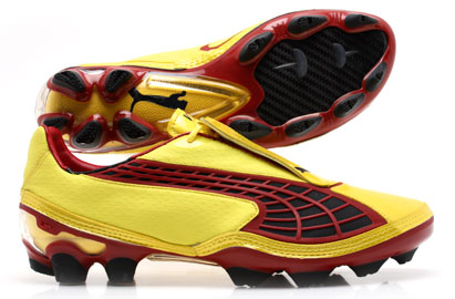Puma V1-10 FG Football Boots Blazing Yellow/Chilli