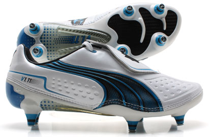 Puma V1.11 SG Football Boots White/Black.Dresden Blue