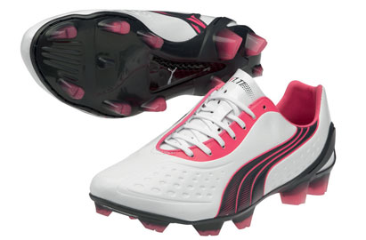Puma V1.11 SL FG Football Boots Dresden White/Navy/Pink
