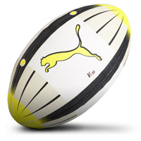 V5 08 Rugby Ball - White/Yellow/Black.