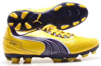Puma V5.11 FG Football Boots Yellow/Purple/White