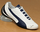 Puma Wheelspin White/Blue Leather Trainers