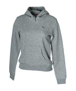 Womens Hooded Sweatshirt Grey - Size 10