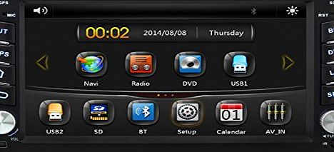 Pumpkin 6.2 inch In Dash Car DVD Player Stereo GPS sat nav Navigation System Support Bluetooth/SD/USB/DVR/3G/1080P